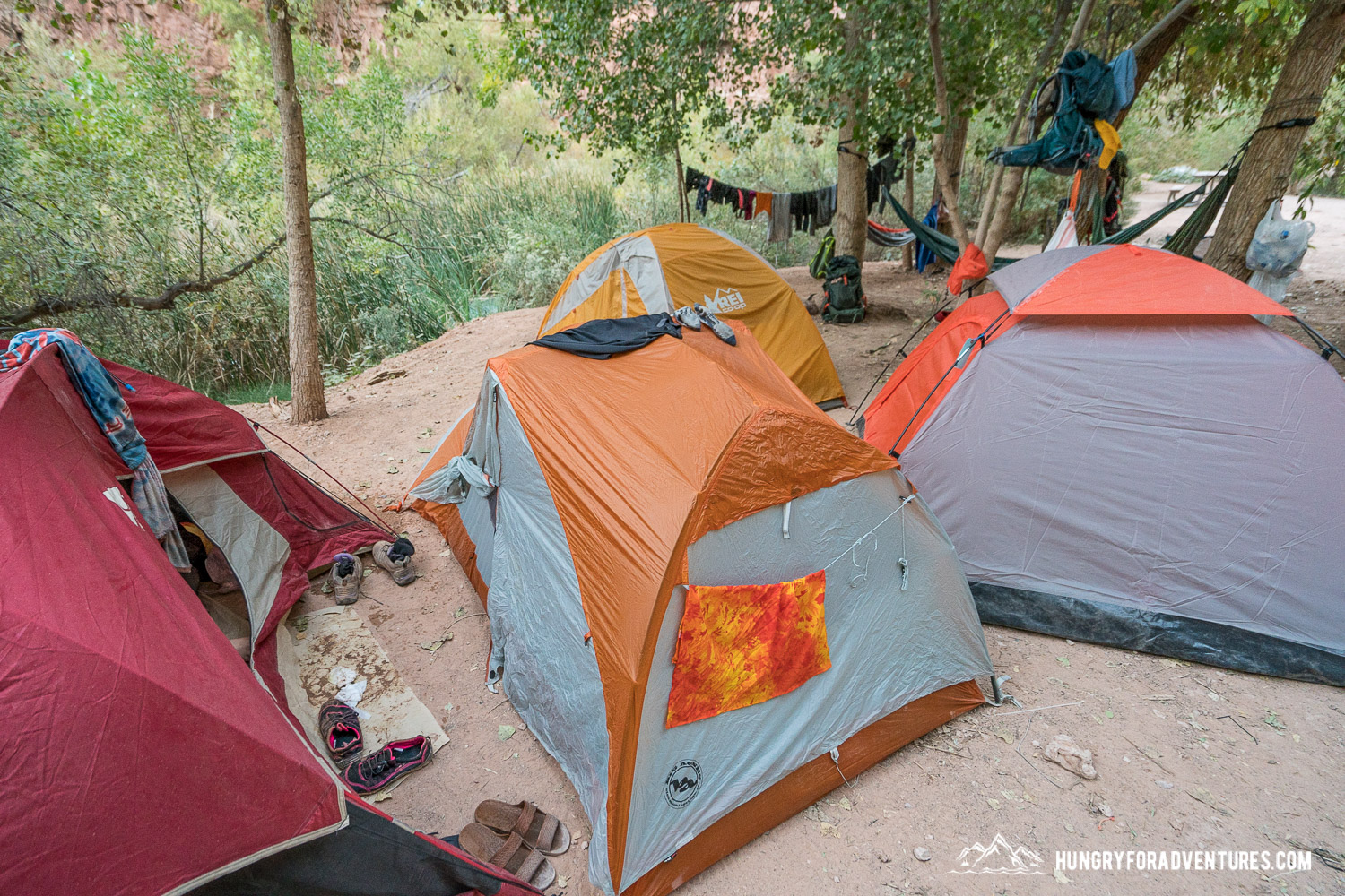 My campsite at the Havasu Falls Campground